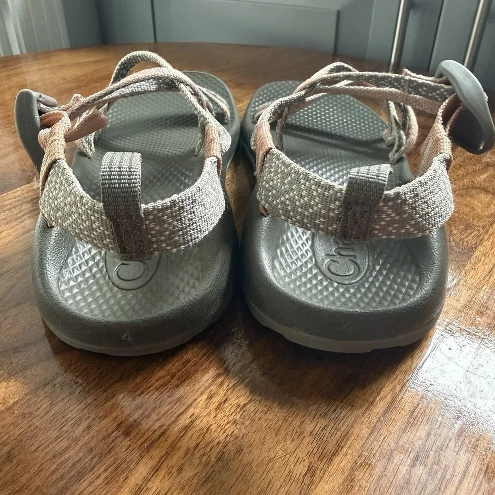 Chaco‎ Unisex Kids Zx1 Ecotread Sandal Adjustable Double Strap Burlap Girls Sz4